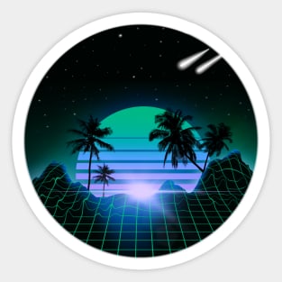 RETROWAVE LANDSCAPE Sticker